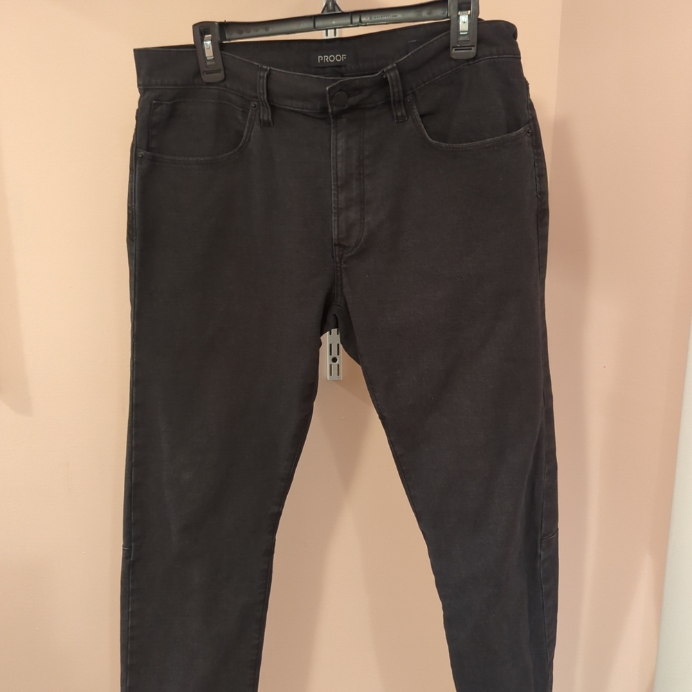 Proof Jeans Men's W34x L28 Black Denim Slim Fit Straight Leg